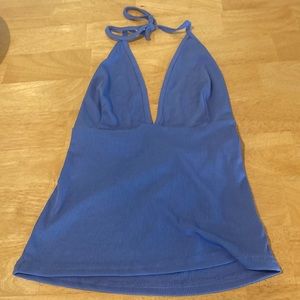 Blue crop top